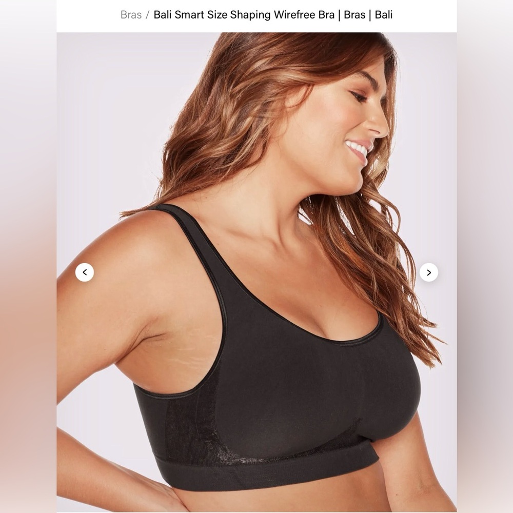 Bali Comfort Revolution ComfortFlex Fit Shaping Wireless Bra Black Plus Size NWT